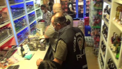 Beyoğlu’nda sahte içki denetimi