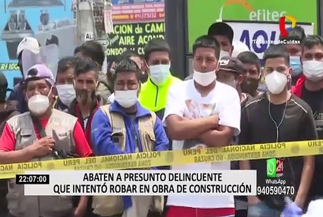 La Victoria: abaten a presunto ladrón que intentó robar en obra de construcción