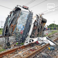 Hair-raising CCTV Footage Shows High-speed Train Colliding With A Bus In Thailand