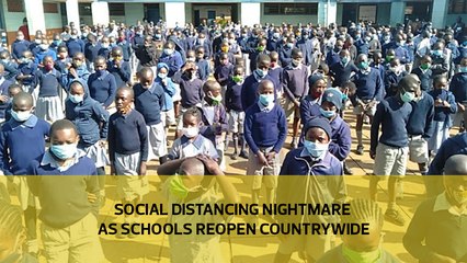 Social distancing nightmare as schools reopen countrywide