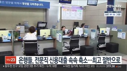 은행들, 전문직 신용대출 속속 축소…최고 절반으로