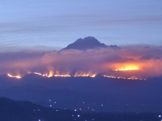 下载视频: Kilimandscharo steht in Flammen: Das erschwert die Löscharbeiten