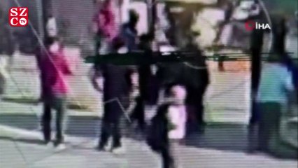 ATM tacizcisinin polise kafa attığı anlar kamerada