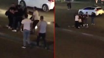 Sevgilisine mesaj atan genç kızı sokak ortasında tekme tokat böyle dövdü