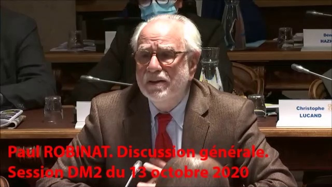 Paul ROBINAT. Discussion générale. Session DM2 du 13 octobre 2020