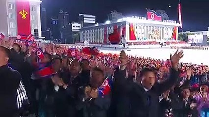 Kim Jong-un tears up during massive military parade