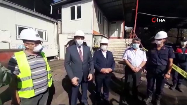 Vali ve milletvekilinden göçük meydana gelen maden ocağında inceleme