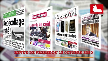 REVUE DE PRESSE CAMEROUNAISE DU 13 OCTOBRE 2020