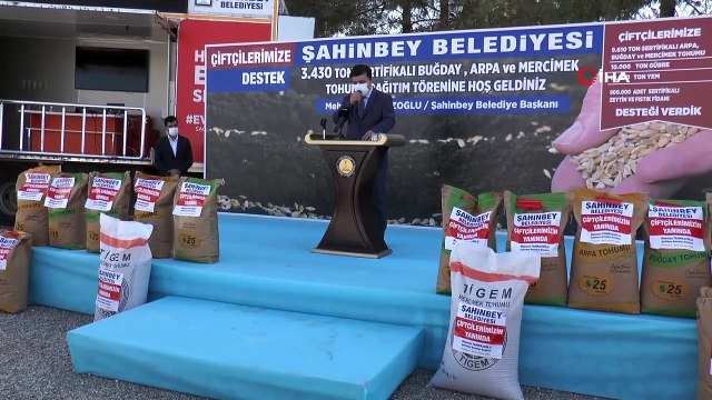 Şahinbey’den çiftçilere 3 bin 430 ton buğday, arpa ve mercimek tohumu desteği