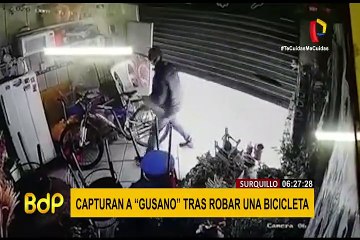 Capturan a ladrón cuando escapaba con bicicleta que acababa de robar