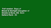 Full version  Days of Blood & Starlight (Daughter of Smoke & Bone, #2)  Best Sellers Rank : #2