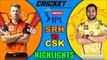 Sunrisers Hyderabad vs Chennai Super Kings || SRH vs CSK || IPL 2020 highlights