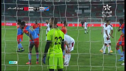 الشوط الاول من مباراة المغرب والكونغو الودية