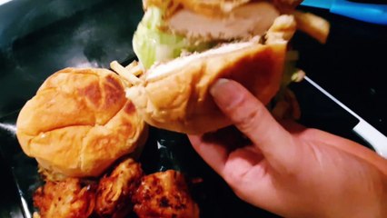 Kids spacial platter, burgers fries and nuggets homemade