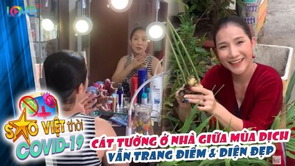 Ở nhà tránh dịch, bà mối CÁT TƯỜNG vẫn diện đẹp và trang điểm lộng lẫy để nấu ăn tại gia