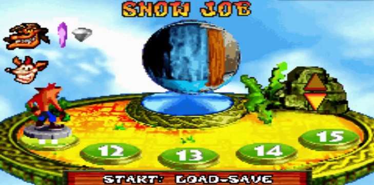 Crash Bandicoot : The Huge Adventure - Snow Joe Level 11 - Game Boy Advance GBA