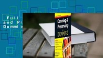 Full E-book  Canning and Preserving for Dummies Complete