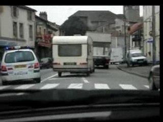 course poursuite Police-caravane