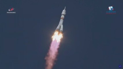 La nave tripulada Soyuz MS-17 parte hacia la Estación Espacial Internacional