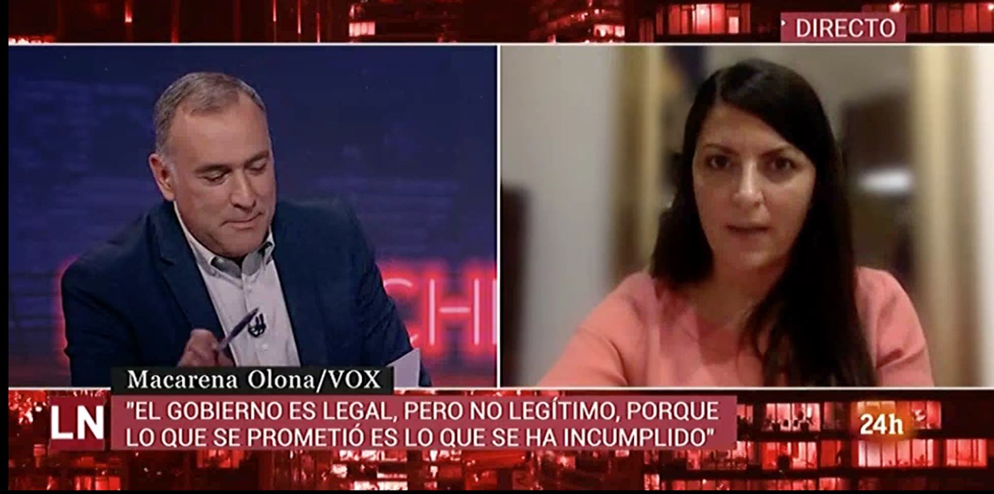 Macarena Olona (VOX) fulmina a Fortes y a TVE por no quitarse a Franco de la cabeza: "¡Con todo el respeto, ahora no por favor!"