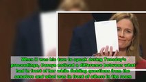 Amy Coney Barrett Holds Up Empty Notepad During Confirmation Hearing