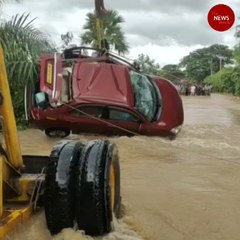 60-year-old Andhra woman dies after car washes away in overflowing stream