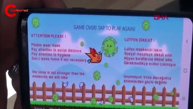 Bilgisayar mühendisi koronavirüs oyunu geliştirdi