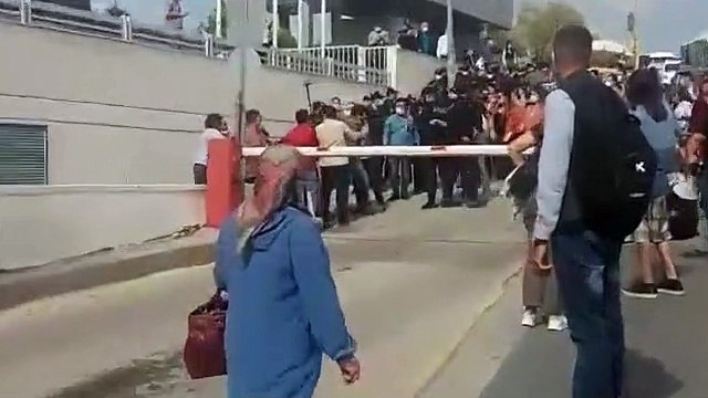Ankara'da sağlıkçıların 7. ayında Covid-19 raporu basın açıklamasına müdahale