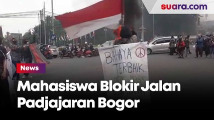 Mahasiswa Blokir Jalan Padjajaran Bogor, Api Berkobar, Asap Hitam Mengepul
