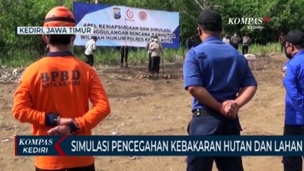 Polisi Dan Warga Simulasikan Penanganan Kebakaran Hutan