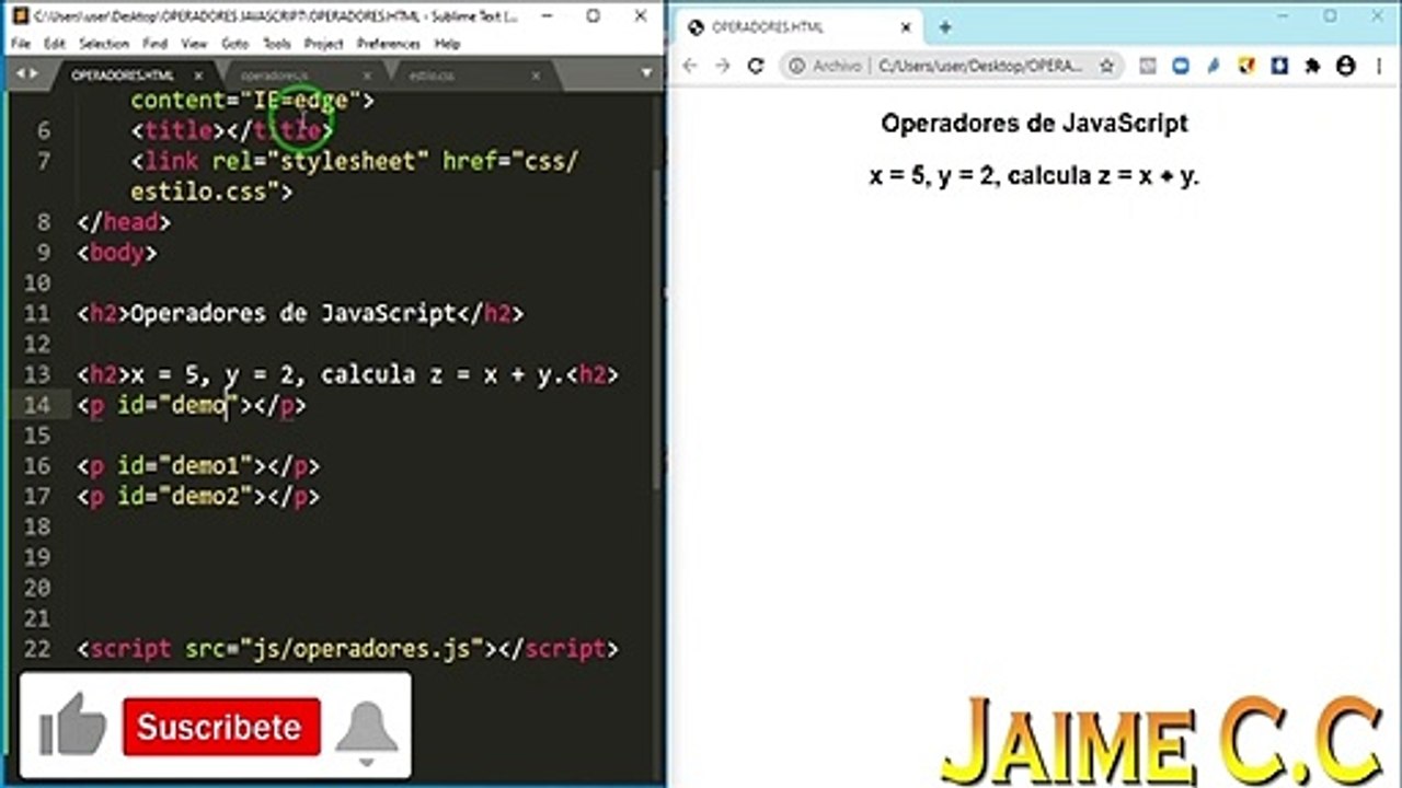 OPERADORES JAVASCRIPT 2020