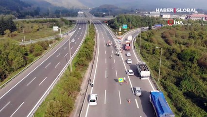 TEM'de Bolu Dağı geçişi Ankara istikameti ulaşıma kapatıldı