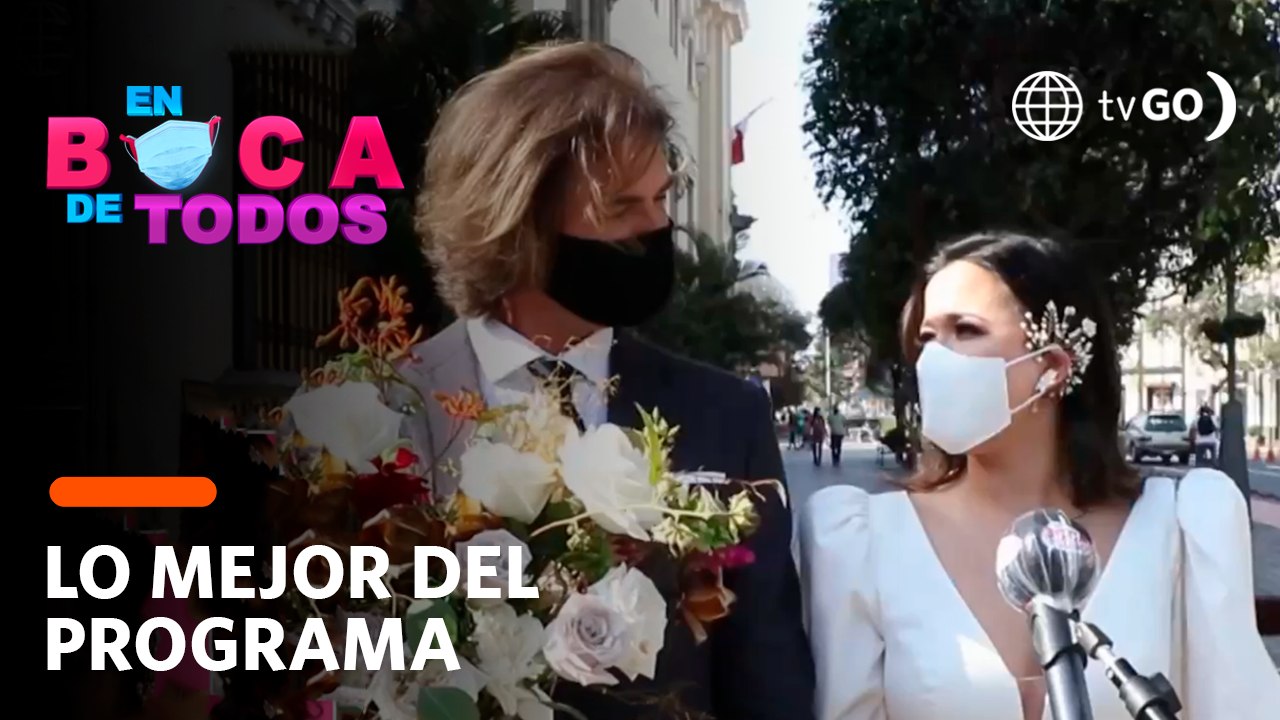 En Boca de Todos: Karina Jordán y Diego Carlos Seyfarth lucieron diseños exclusivos en su boda civil