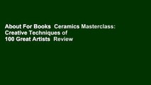 About For Books  Ceramics Masterclass: Creative Techniques of 100 Great Artists  Review