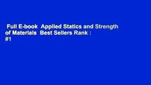 Full E-book  Applied Statics and Strength of Materials  Best Sellers Rank : #1