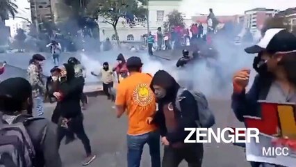 Indigenous protestors deface statue of Spanish Queen Isabella in Ecuador