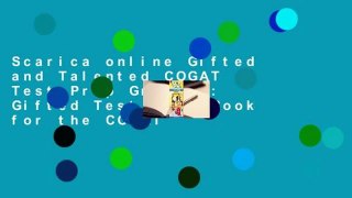 Scarica online Gifted and Talented COGAT Test Prep Grade 2: Gifted Test Prep Book for the COGAT