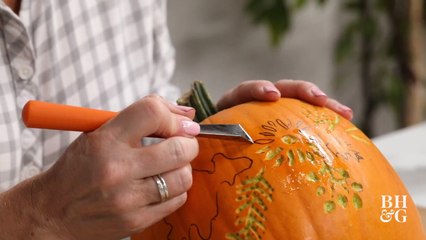 Made By Me Holiday - How to Etch a Flower Pumpkin
