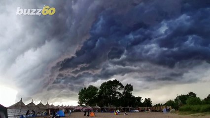 Footage of Amazing Cloud Formation Seen Above Lake in China!