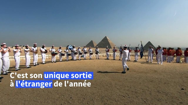 Concert inédit du bagad de Lann Bihoué aux pyramides de Guizeh