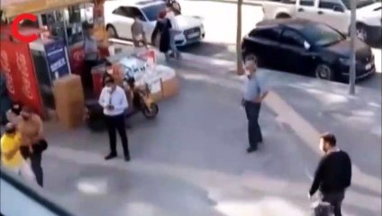 Maskesini çenesine indiren kişi ceza almamak için kaçmaya çalışırken yakalandı