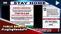 #LagingHanda | Bagong curfew hours sa Davao City, ipapatupad na simula ngayong araw