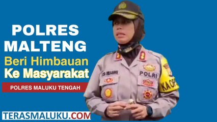 Polres Maluku Tengah Memberikan Himbauan Pada Masyarakat Agar Selalu Pakai Masker dan Terapkan 4 M