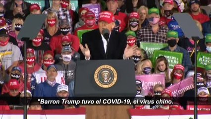 Trump asegura que su hijo Barron tuvo "el virus chino" durante "un periodo de tiempo cortísimo"