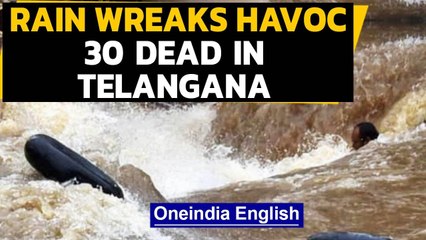 Rain wreaks havoc in Telangana: 30 dead in the state with 15 in Hyderabad alone|Oneindia News
