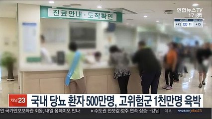 국내 당뇨 환자 500만명, 고위험군 1천만명 육박