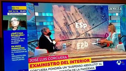 Download Video: José Luis Corcuera sufre un problema cardíaco durante una entrevista en Espejo Público