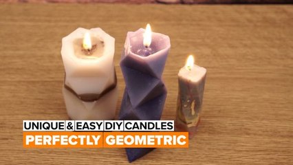 Unique & Easy DIY Candles: Perfectly Geometric