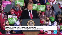 Race for the White House: Trump seeks to shore up support in Republican Iowa