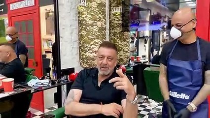 Sanjay Dutt Spotted in Aalim Hakim Salon